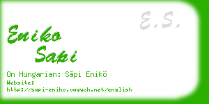 eniko sapi business card